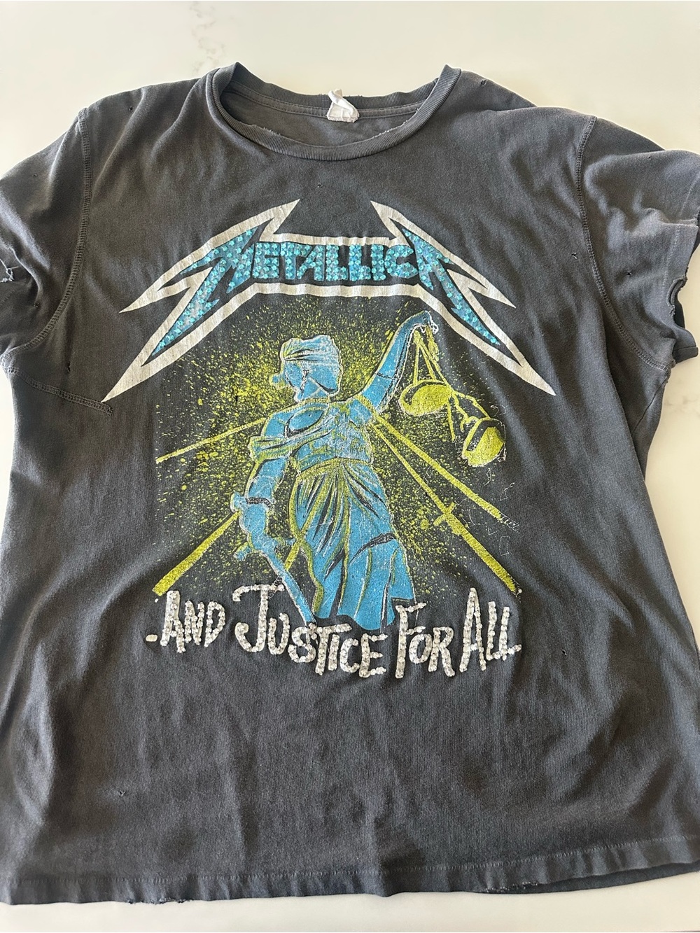 MadeWorn Metallica LIMITED RELEASE Rhinestone Graphic
